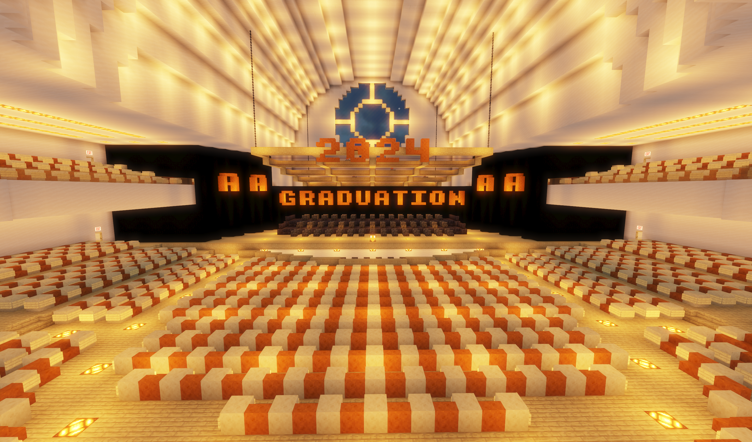 Academy Auditorium set up for the Class of 2024's Graduation